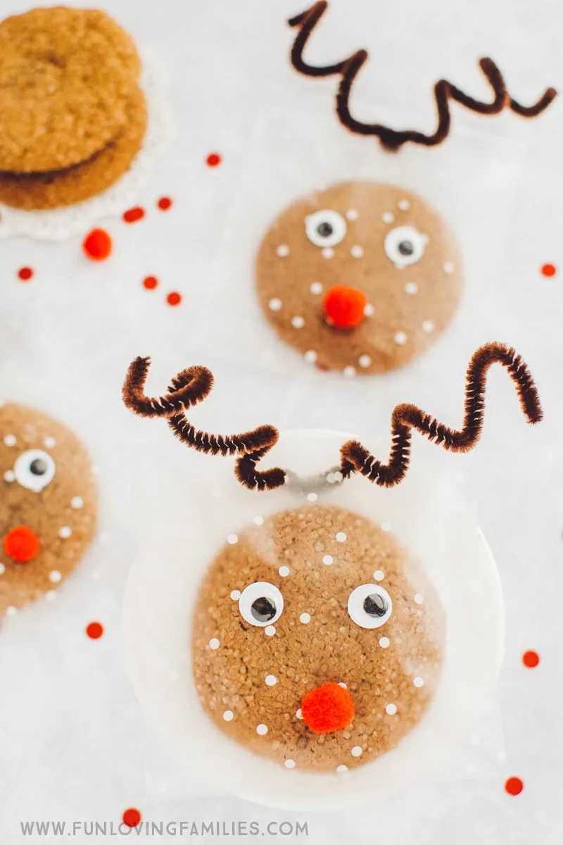 reindeer cookie treat bag ideas for christmas