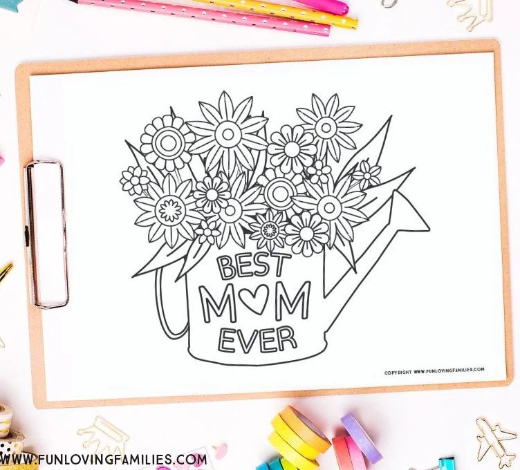 Mother's day coloring pages with Best Mom Ever