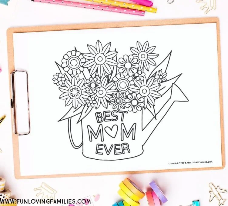 Mother's day coloring pages with Best Mom Ever