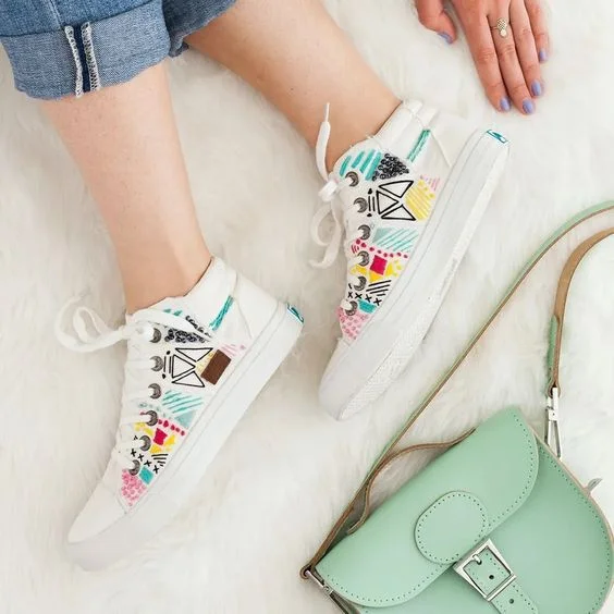 shoe embroidery designs