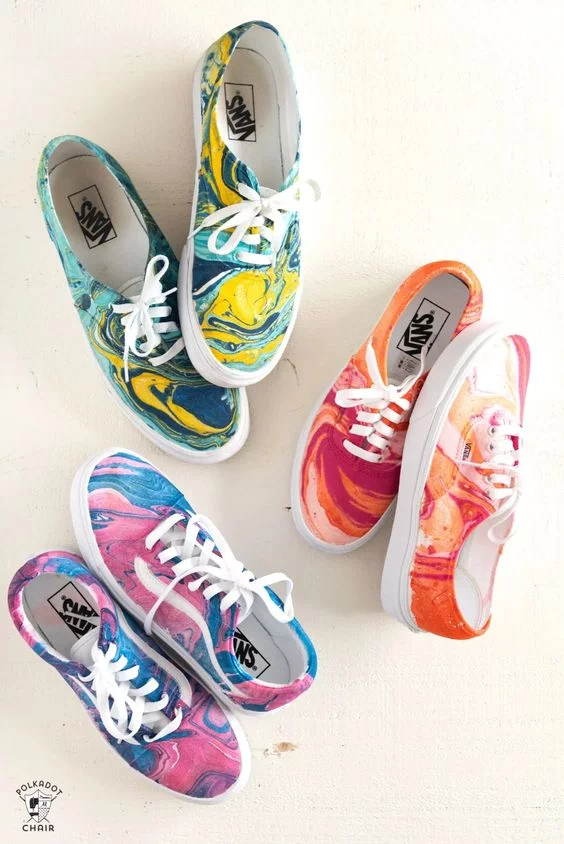 hydro dipped shoes in different colors