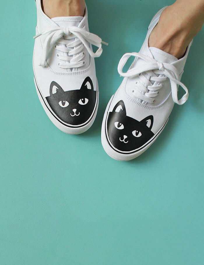 Cat Shoes with Vinyl Pattern