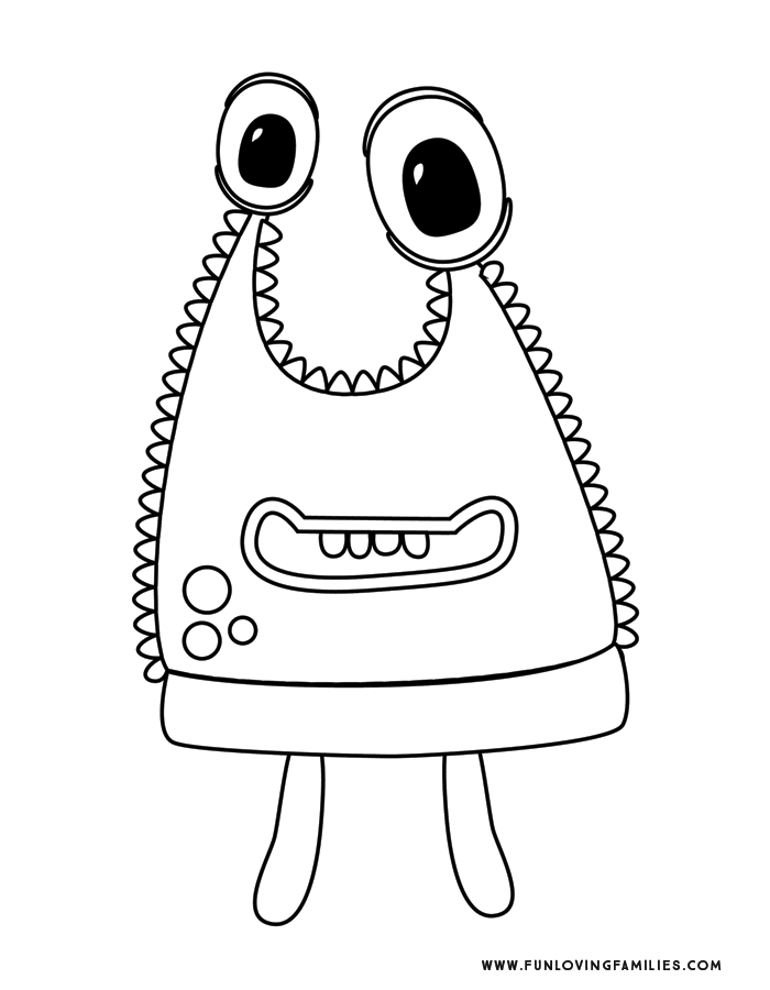 silly printable monster coloring pages