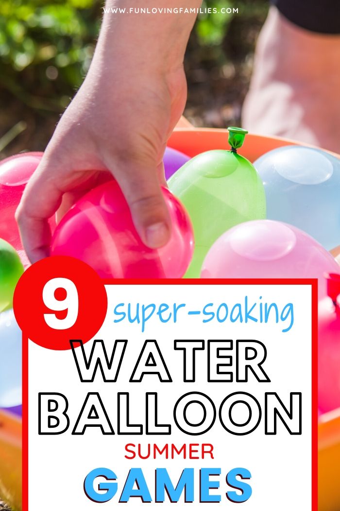 bucket of water balloons for water balloon games
