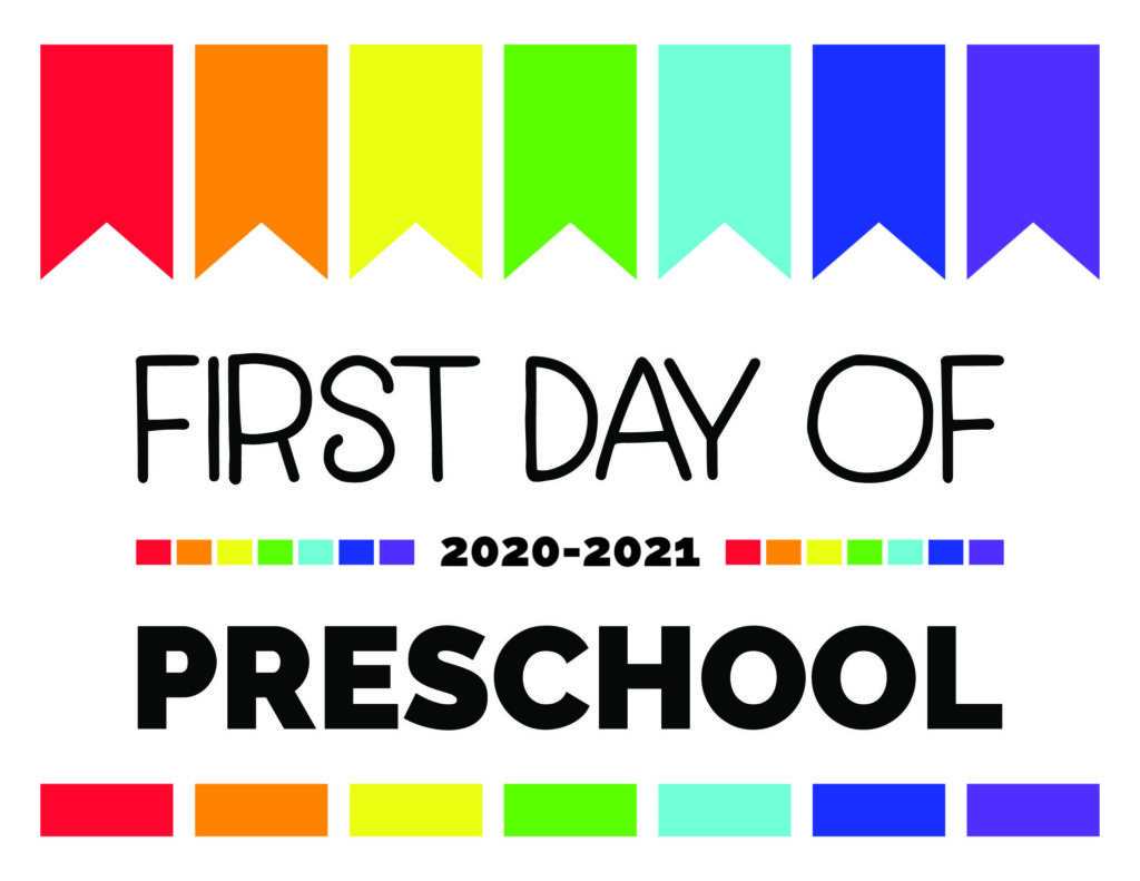 ANY GRADE First Day of Kindergarten Sign Rainbow Back to School Sign Editable Fist Day of School Chalkboard Sign