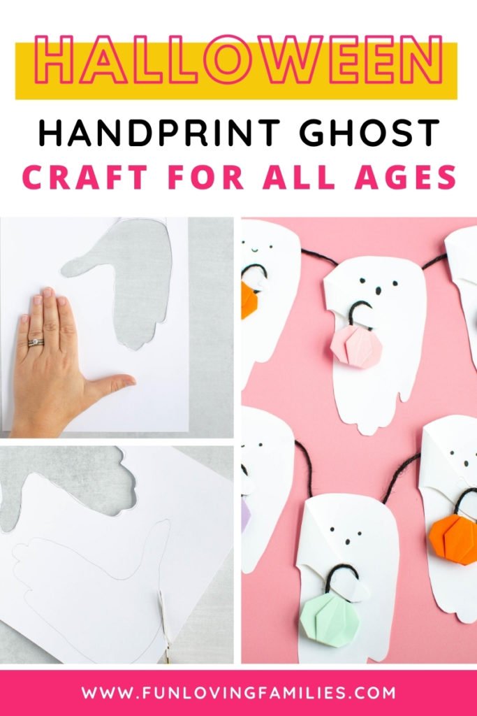 halloween handprint ghost craft for kids