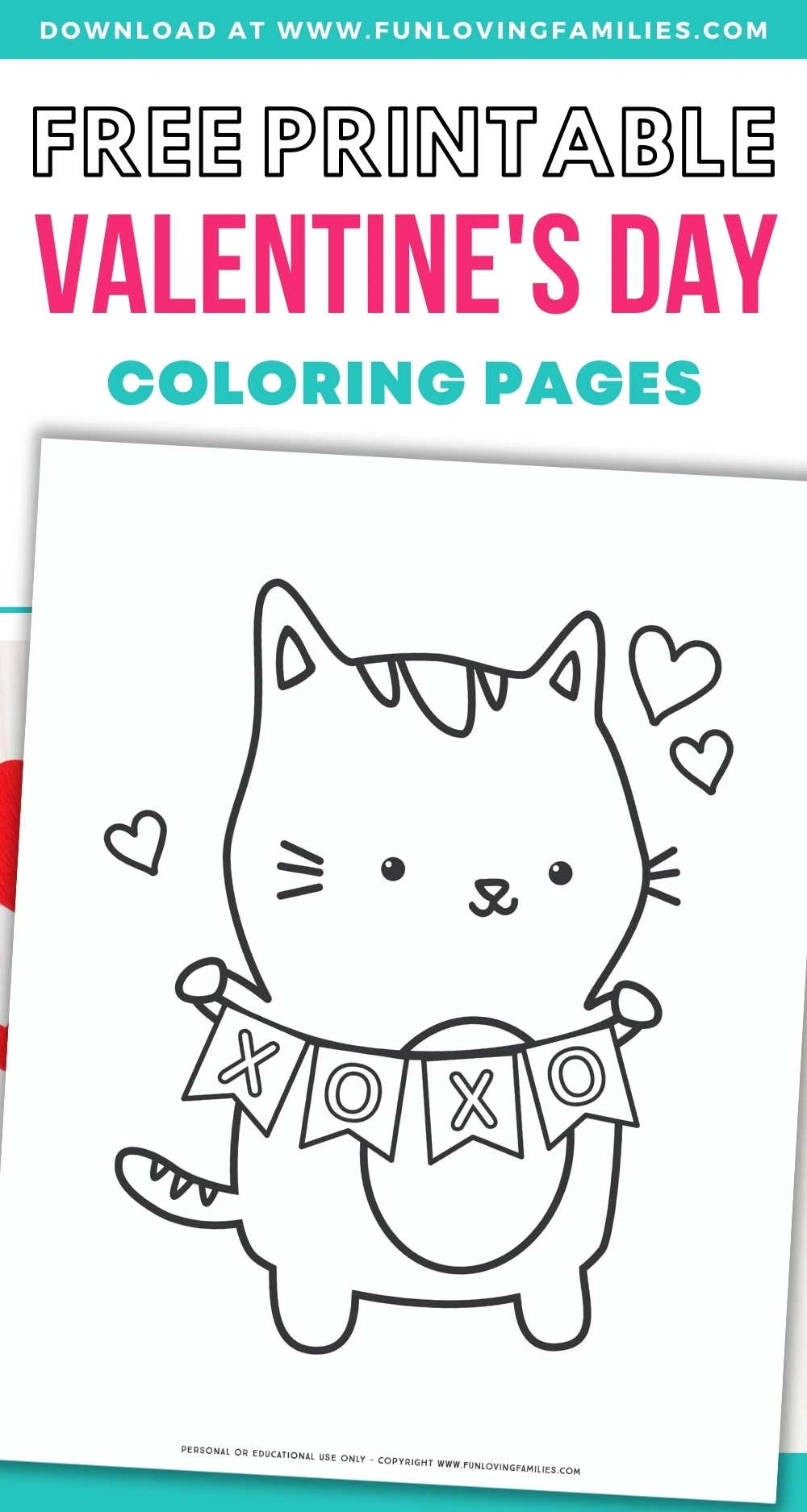 Valentine's Day Coloring Pages   Fun Loving Families
