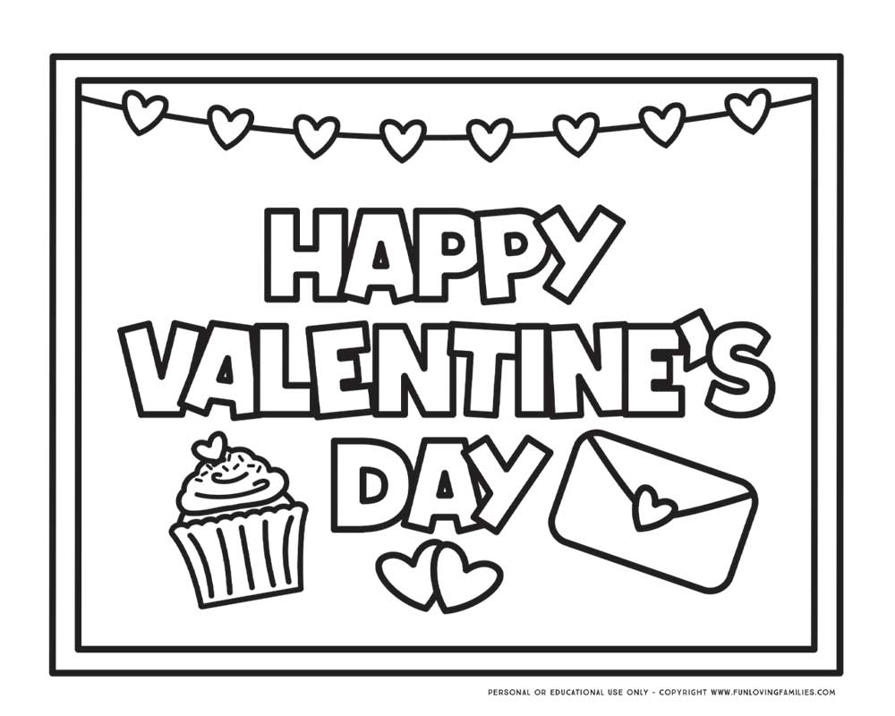 Happy Valentines Day Coloring Pages Free Printable Printable Online