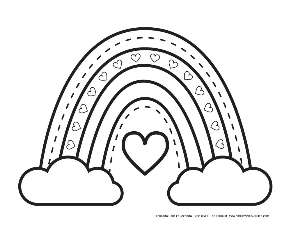 Rainbow coloring page