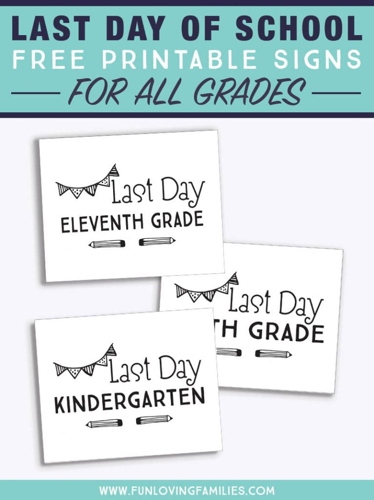 black and white last day of school printables