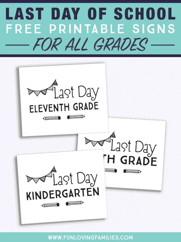 black and white last day of school printables