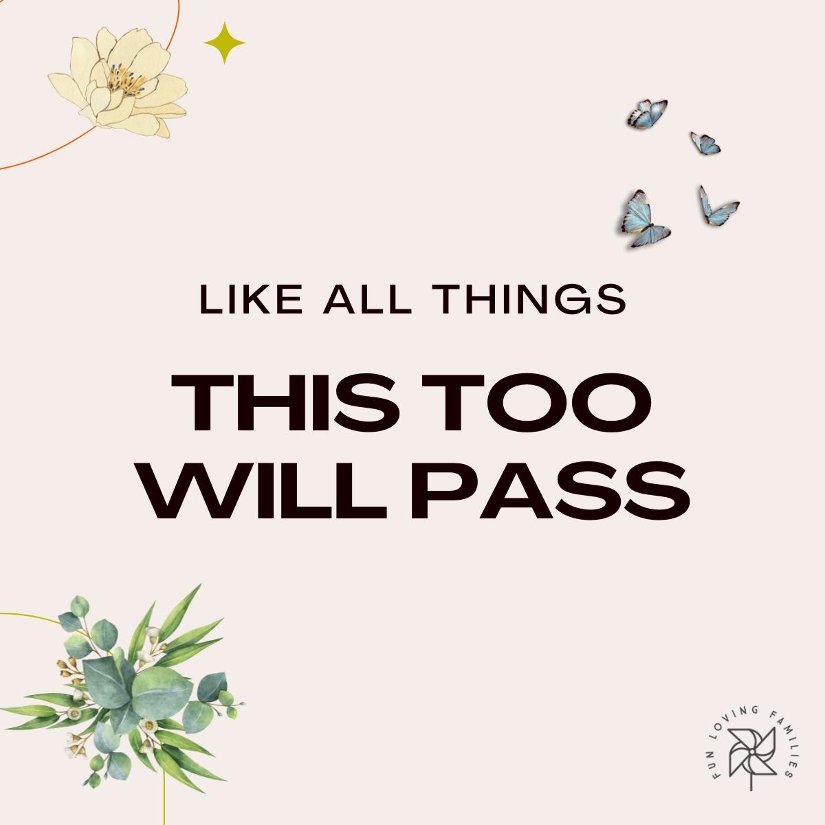 Like all things, this, too, will pass affirmation