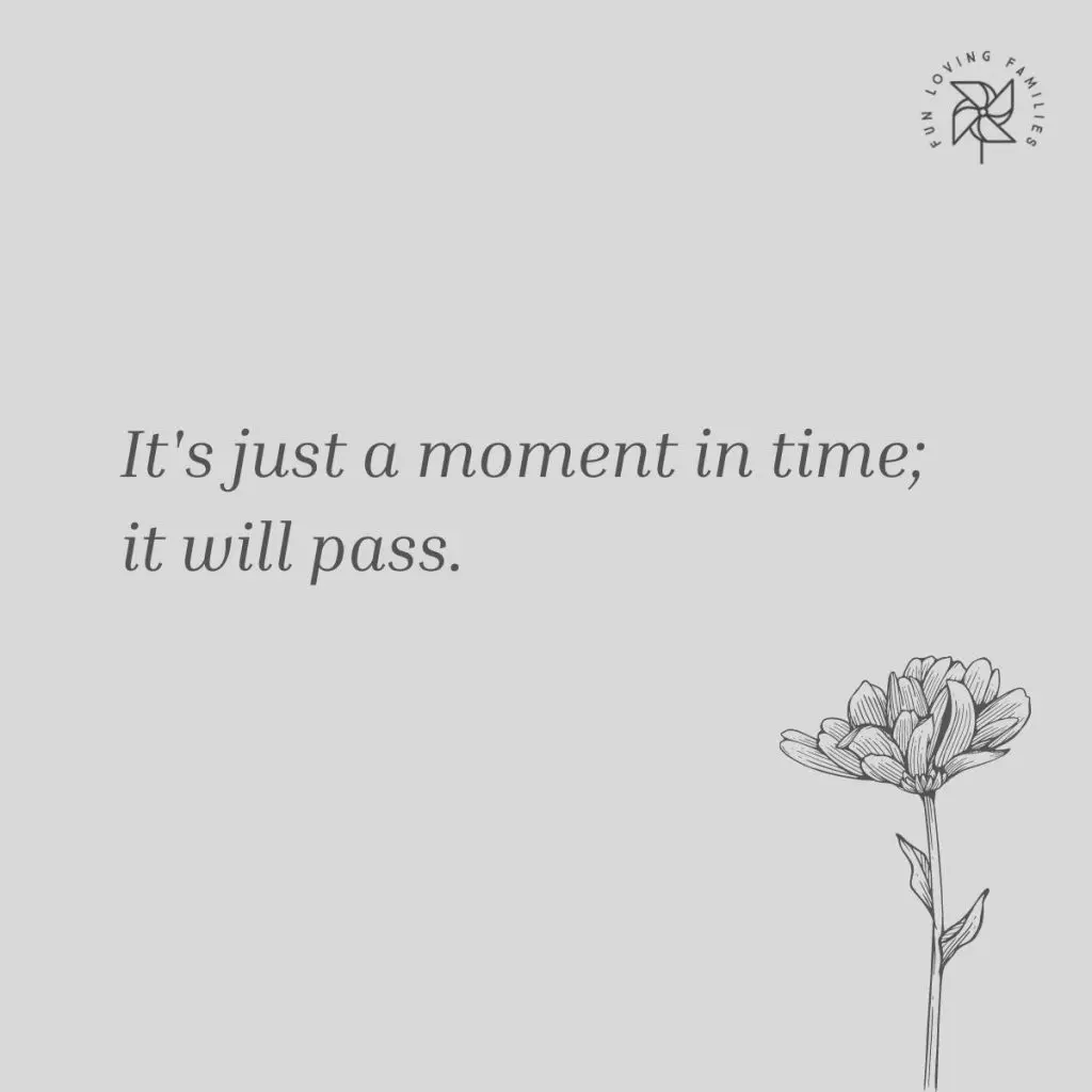 It's just a moment in time; it will pass affirmation