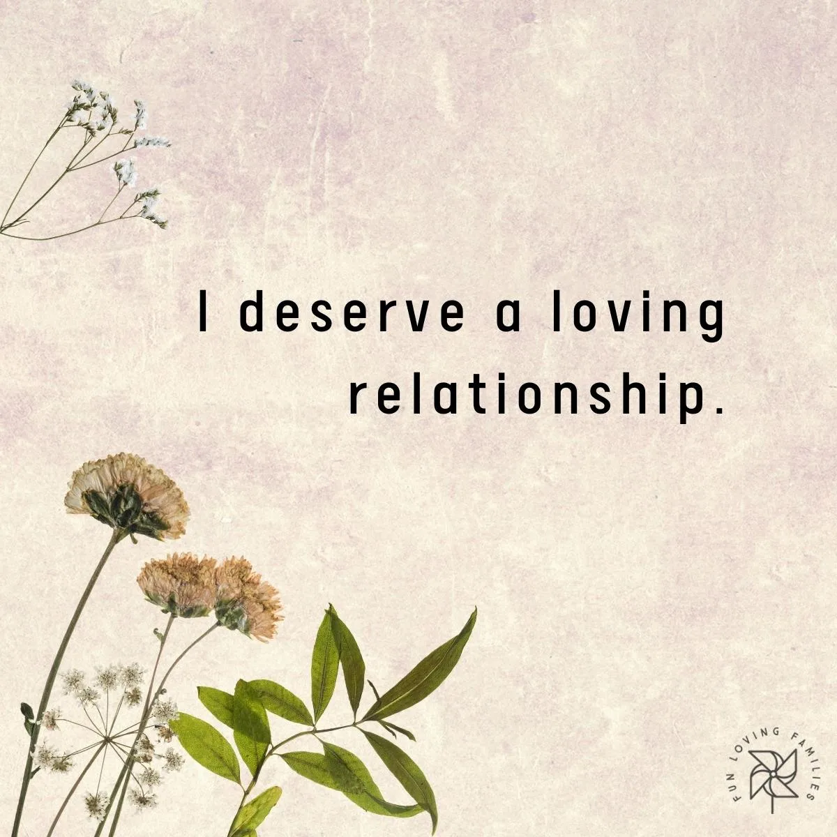 I deserve a loving relationship affirmation image