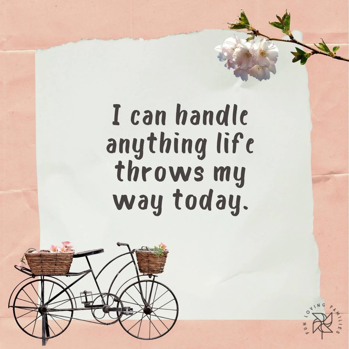 I can handle anything life throws my way today affirmation image