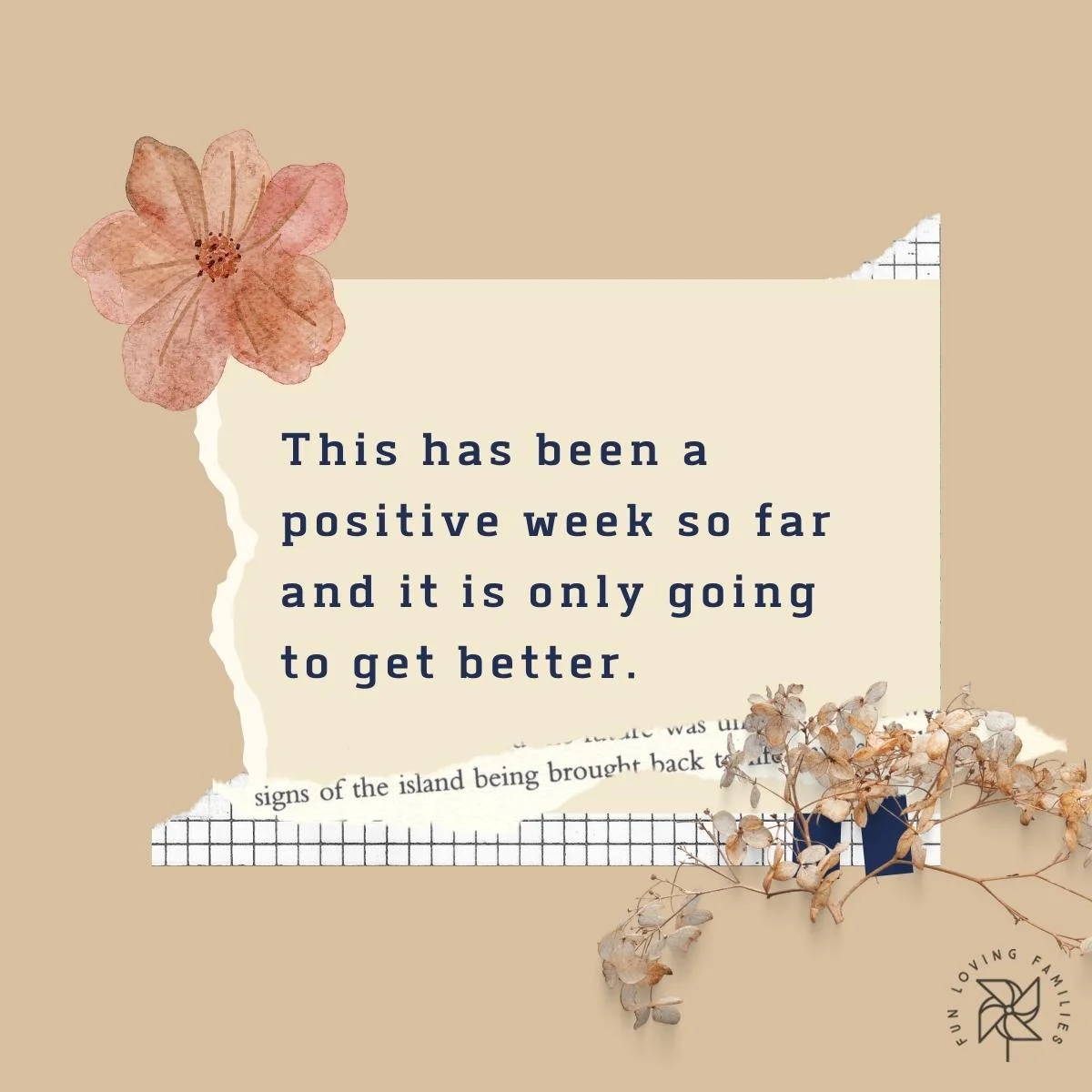 This has been a positive week so far and it is only going to get better affirmation image
