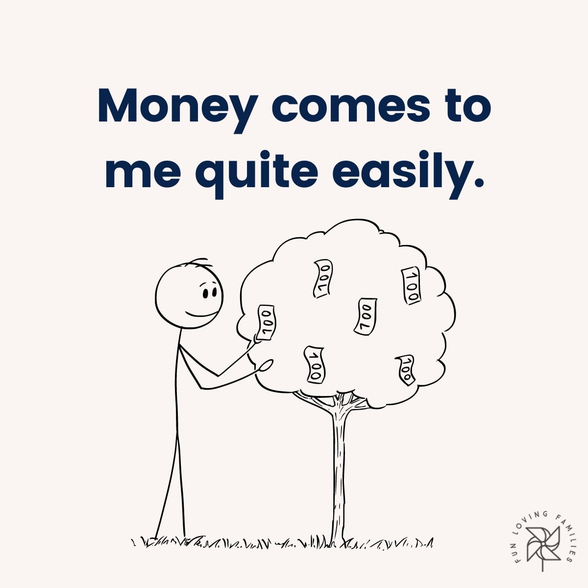Money comes to me quite easily affirmation