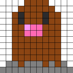 Diglett Perler Bead Pattern