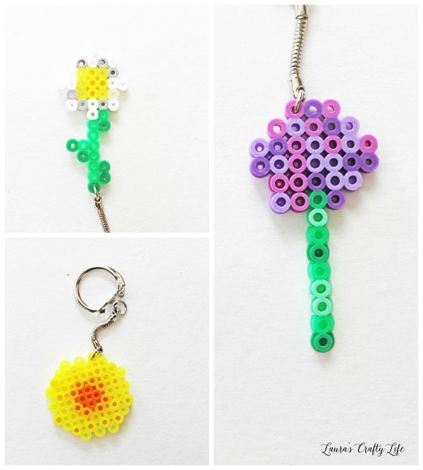 Minecraft Flower Keychains