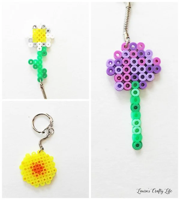 Minecraft Flower Keychains