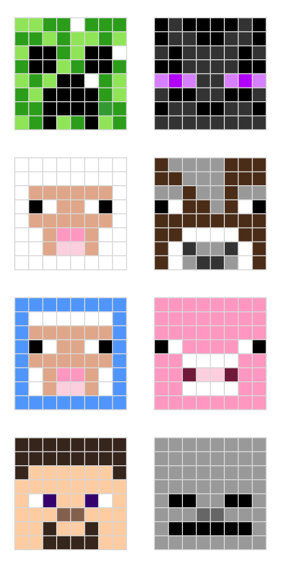 Easy Minecraft Character Heads