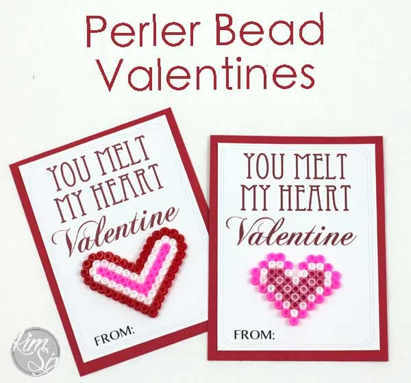 Perler Bead Valentine Cards