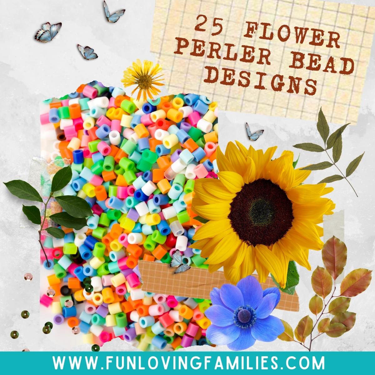 25 Flower Perler Bead Patterns, Designs and Ideas