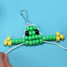 Frog Bead Keychain close-up