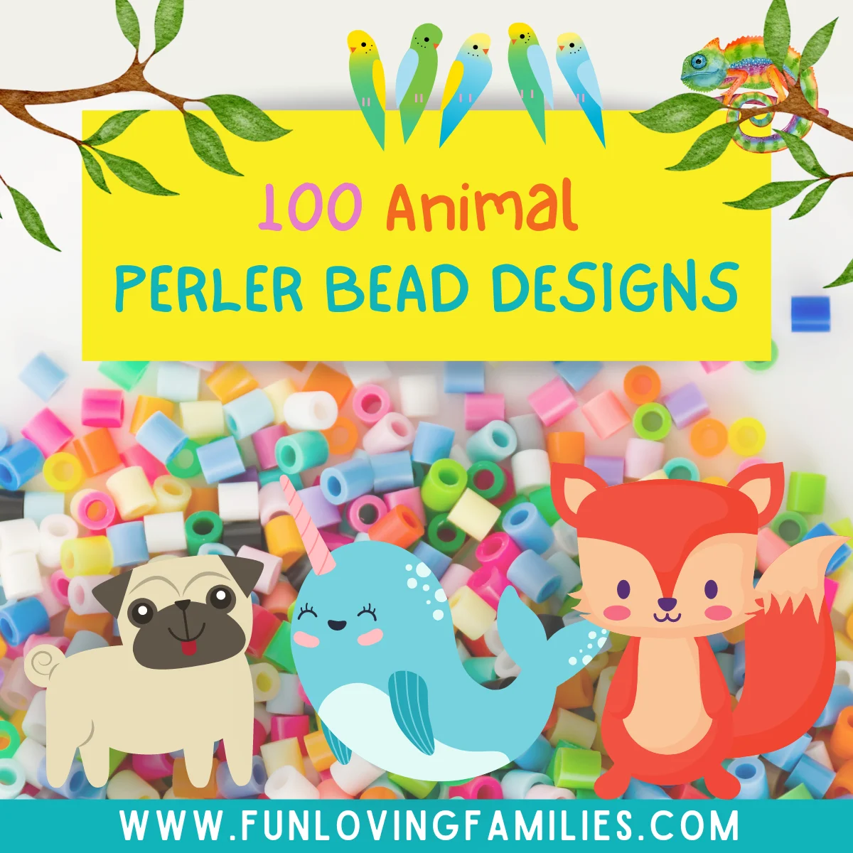 Animal Perler Beads (60+ Free Patterns!) - DIY Candy