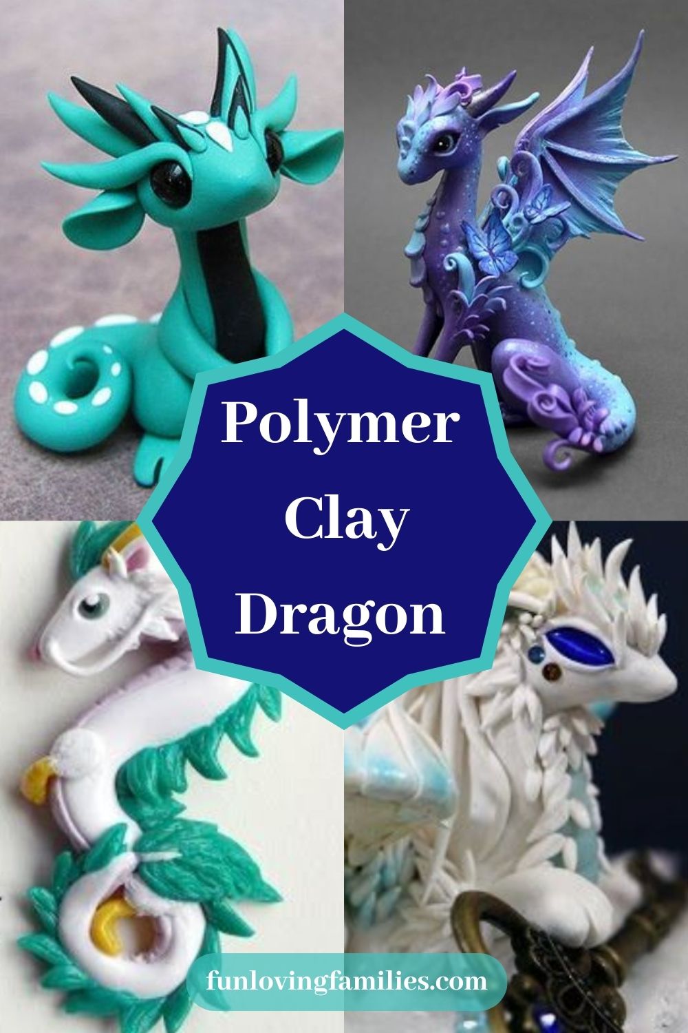 Custom White Polymer Clay Dragon by MiniMythicalMonsters on DeviantArt