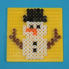 Easy Snowman perler bead pattern
