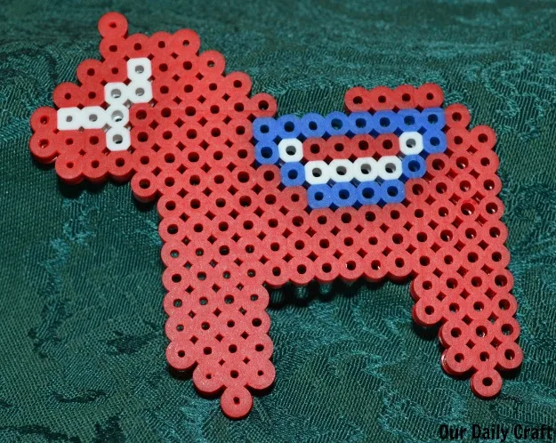 Perler Bead Dala Horse - Our Daily Craft