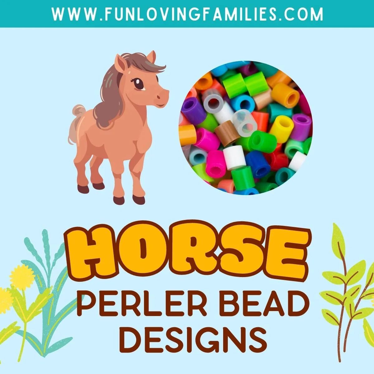 Perler Bead Dala Horse - Our Daily Craft