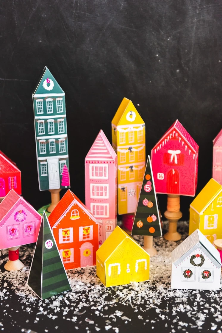 DIY Printable Advent Village Calendar