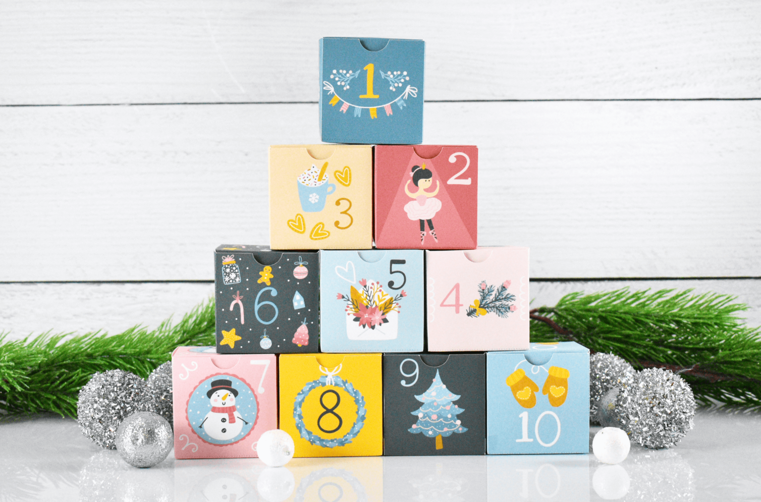25 Days Of Christmas Advent Calendar Printable Boxes
