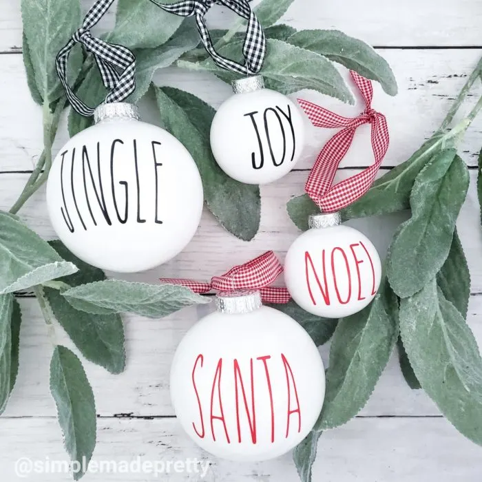 Make Your Own Rae Dunn Inspired Christmas Ornaments