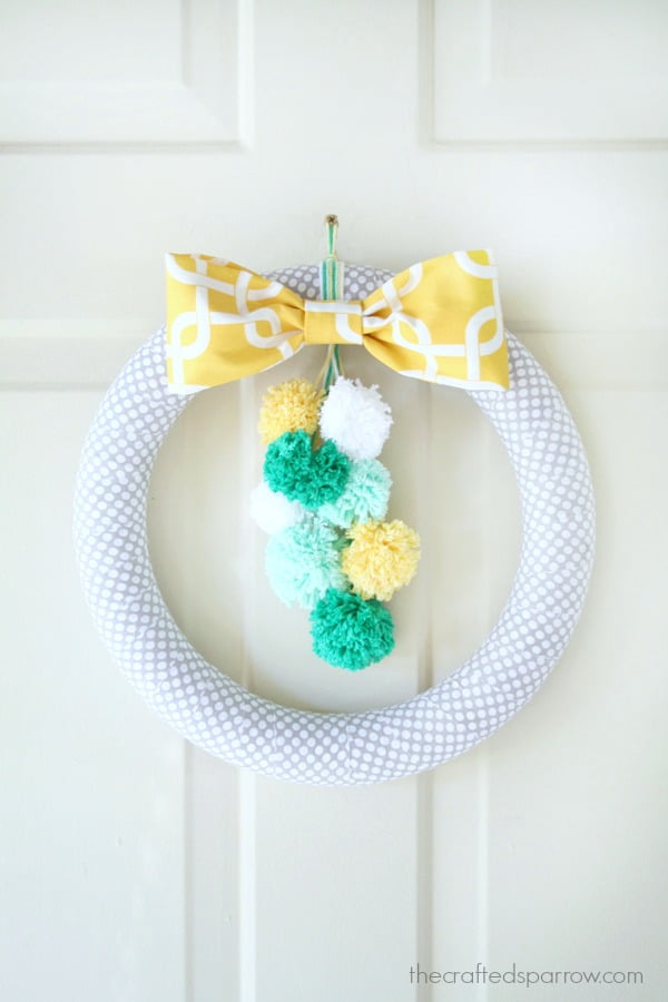 Pom Pom Spring Wreath