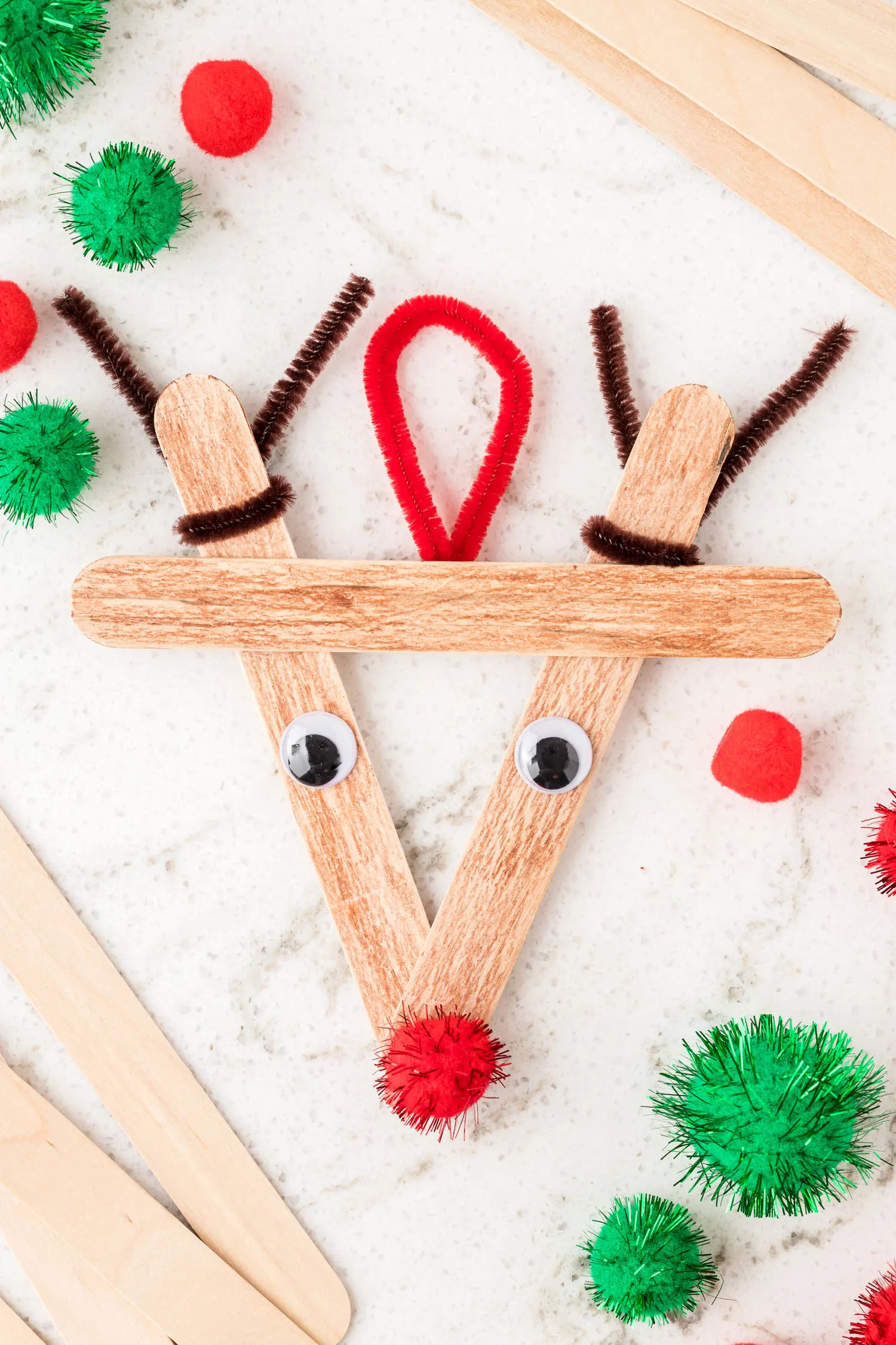 Reindeer Popsicle Stick Ornament