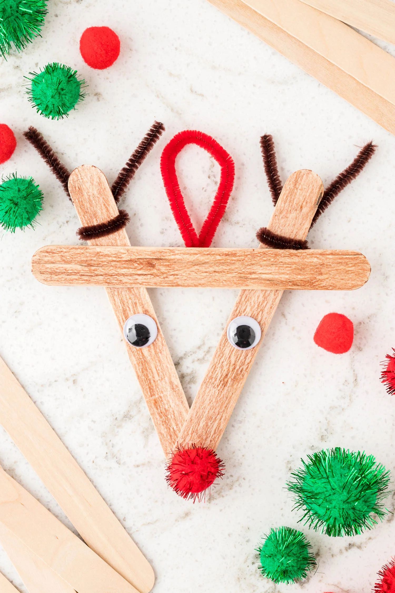 Reindeer Popsicle Stick Ornament