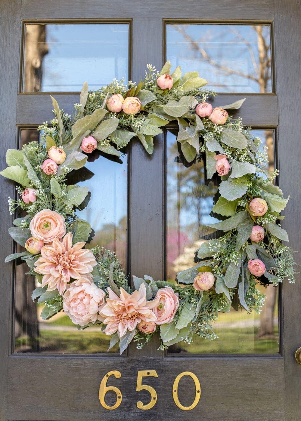 DIY Sage and Blush Spring Wreath