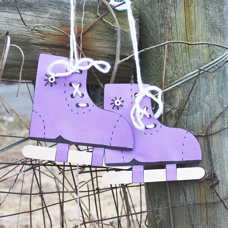 Easy Ice Skate Craft for Kids