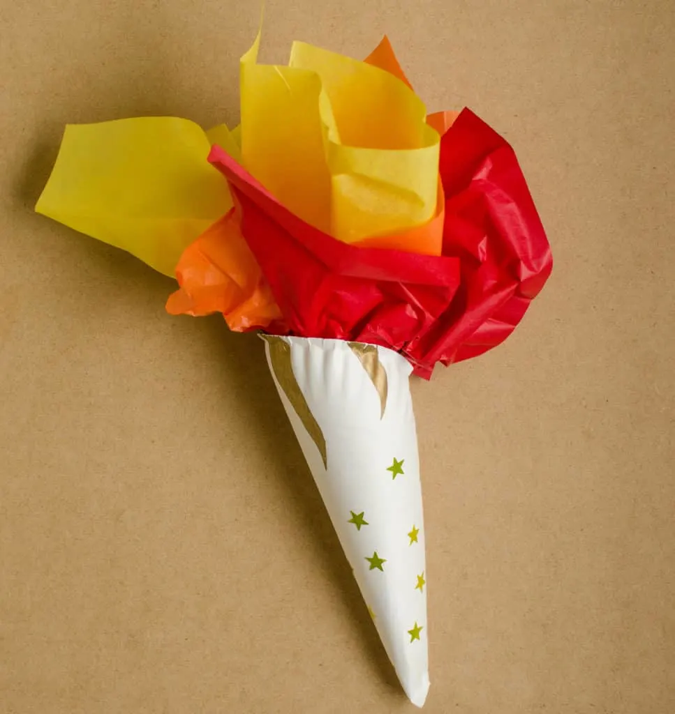 Paper Plate Olympic Torch Craft