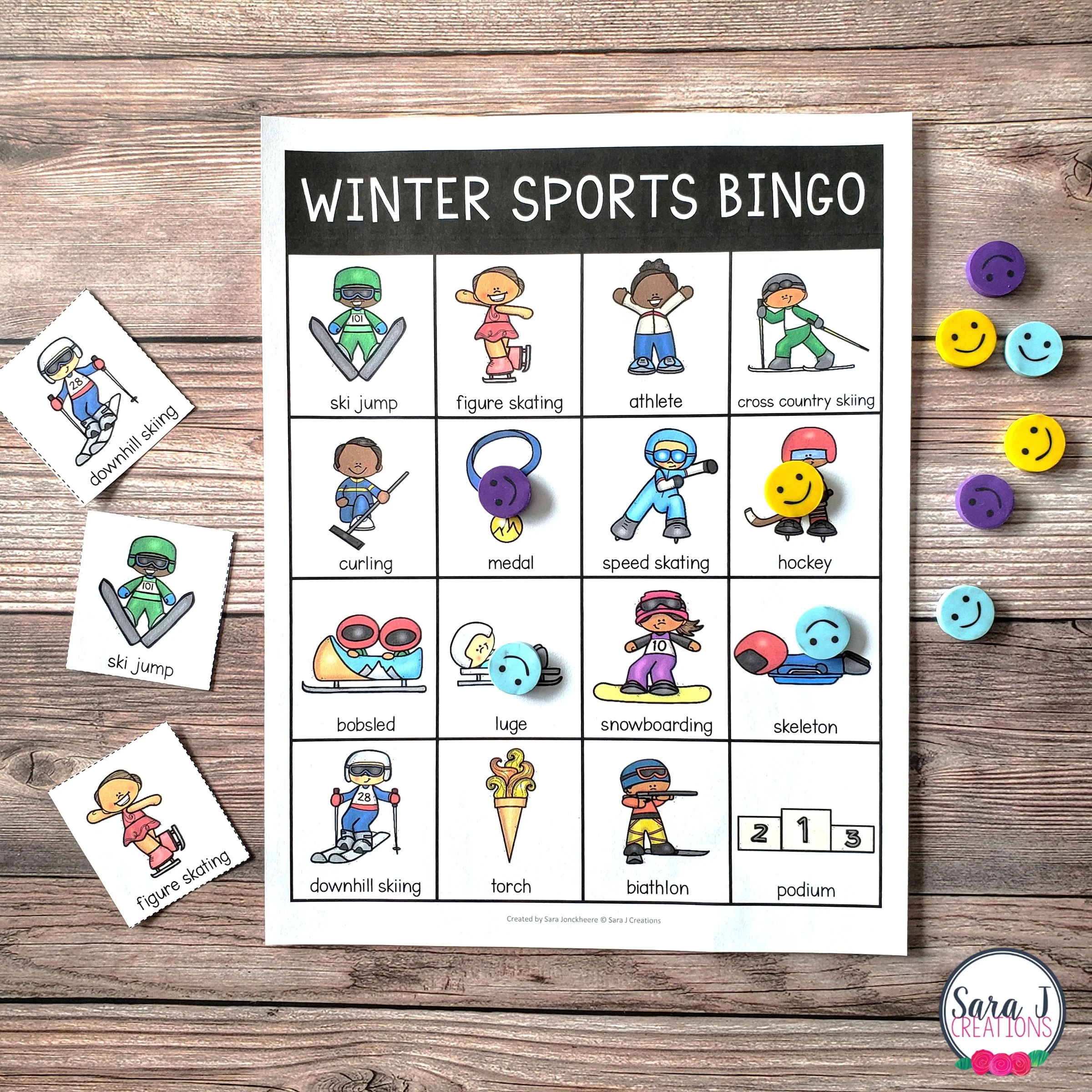 Winter Games Junior Bingo