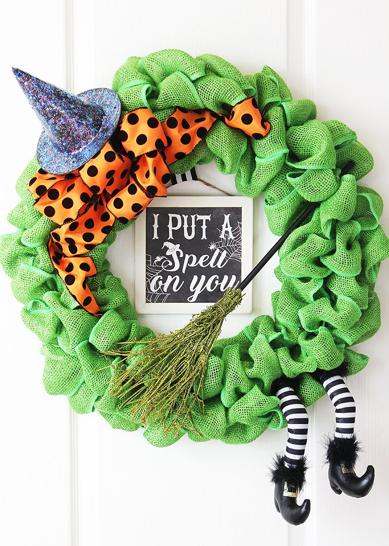 Wicked Witch Halloween Wreath