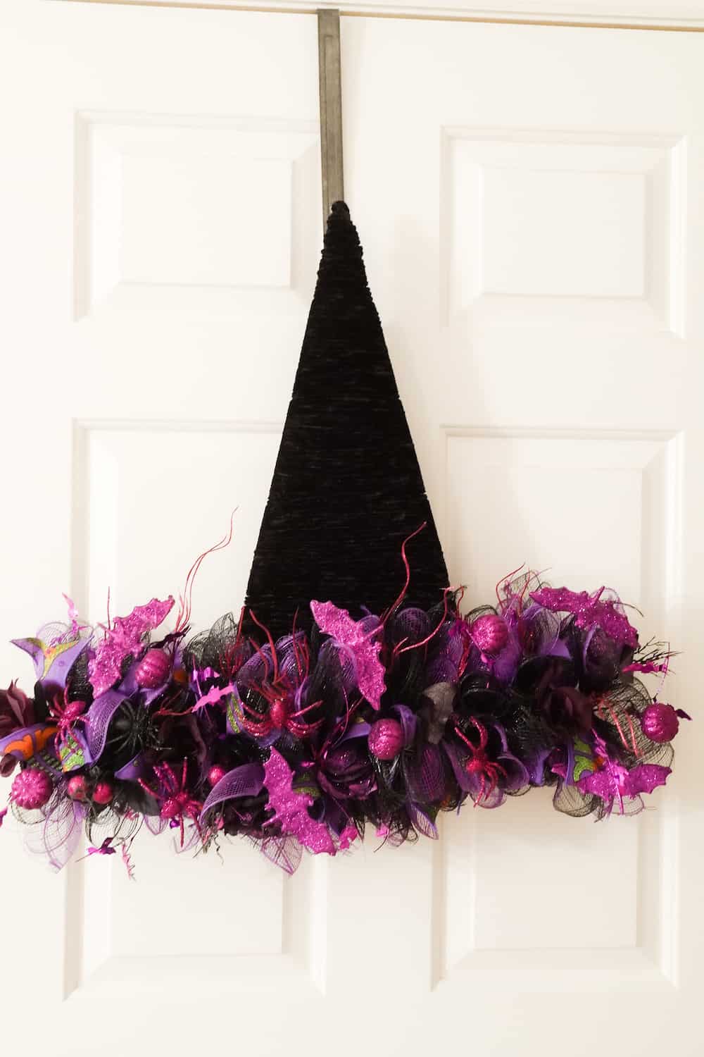 DIY Dollar Tree Halloween Witch Hat Wreath