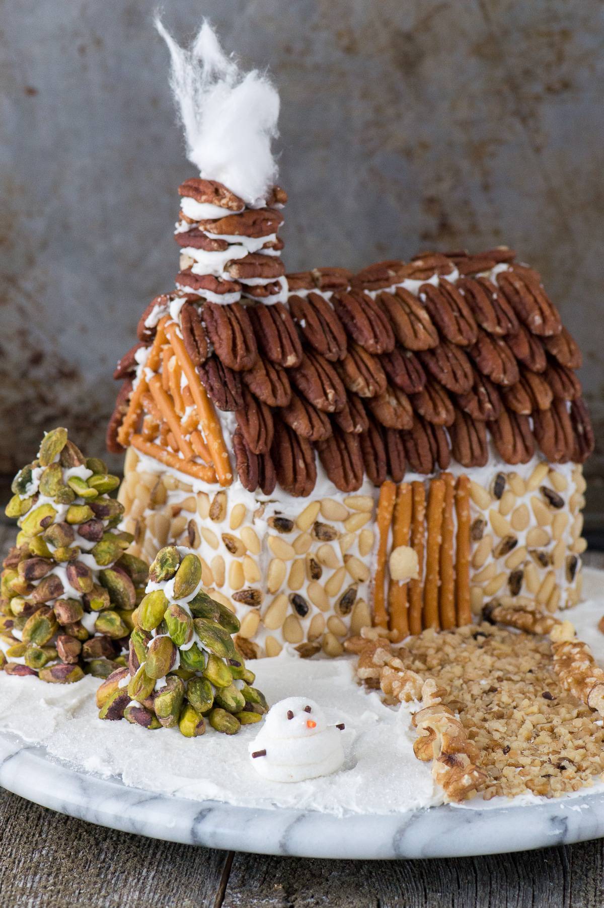 Rustic Nutty Gingerbread House