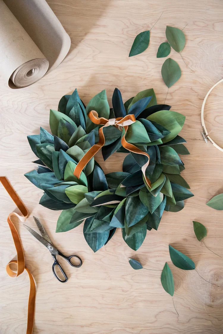 Wrapping Paper Wreath