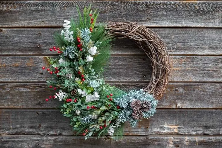 DIY Winter Grapevine Wreath
