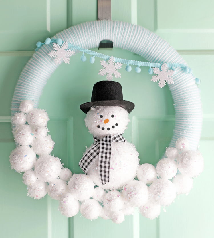 DIY Snowball Wreath