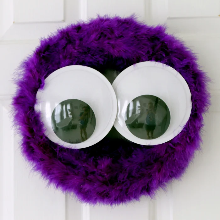 Easy DIY Monster Wreath For Halloween